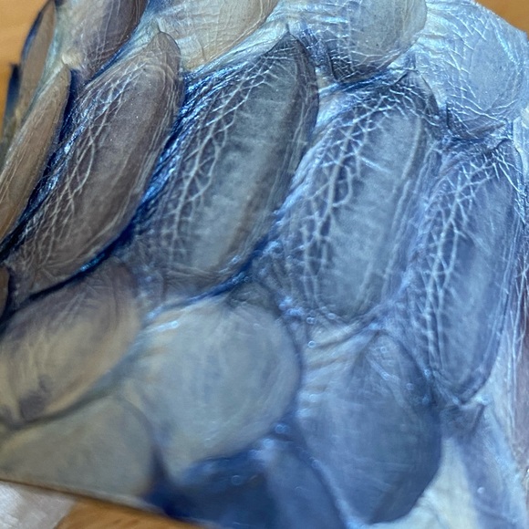 Rustic cuff-rare blue and silver - Picture 2 of 4